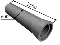 Трубы железобетонные раструбные   Т 60.25-2 с рез. уплотн.