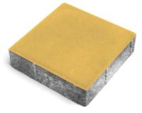 Плитка тротуарная брусчатка "Квадрат" 6К7 жёлтая армированная/серый цемент
