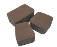 Плитка тротуарная брусчатка "Микс" Микс коричневая  двухслойная белый цемент