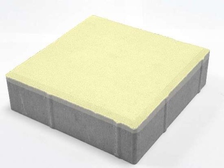 Плитка тротуарная брусчатка "Квадрат" 6К7 бежевая армированная /белый цемент