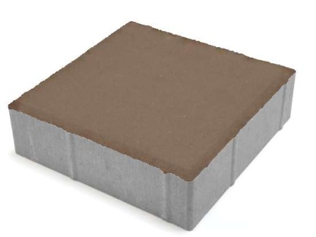 Плитка тротуарная брусчатка "Квадрат" 6К6 красная армир /серый цемент